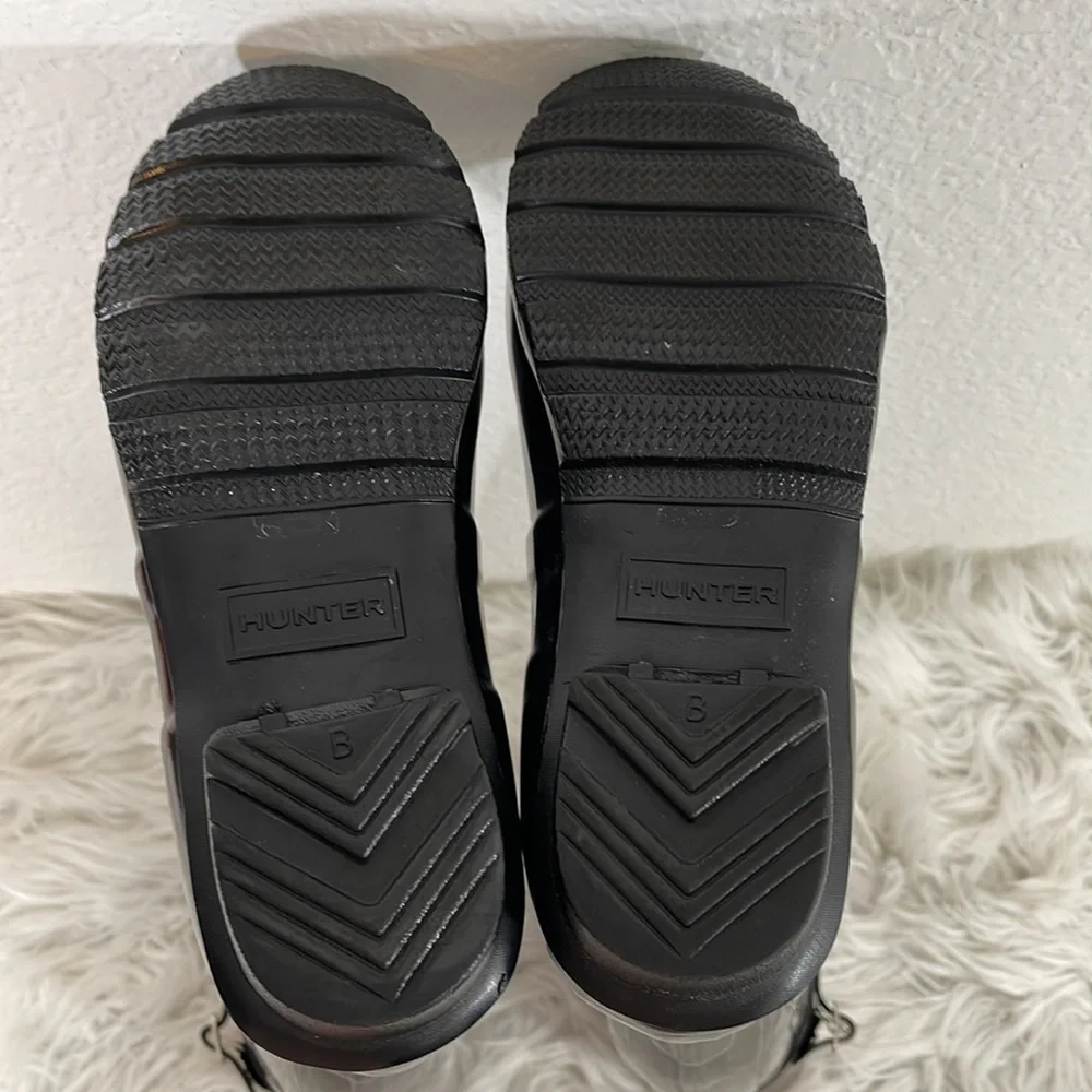 HUNTER Original Tall Black Gloss Rain Boots Waterproof 
Size 7 New - Picture 14 of 16